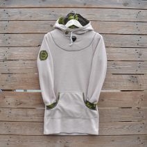 Women's hoody dress size 8 in natural and mocha