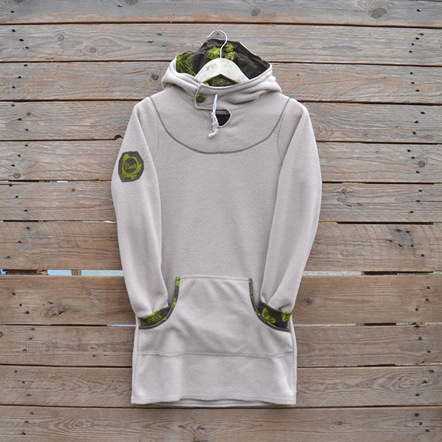 Front Women's hoody dress size 8 in natural and mocha