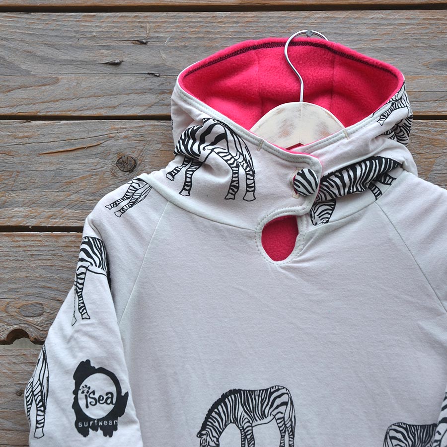 Close up Age 10 Reversible hoody in pink/natural