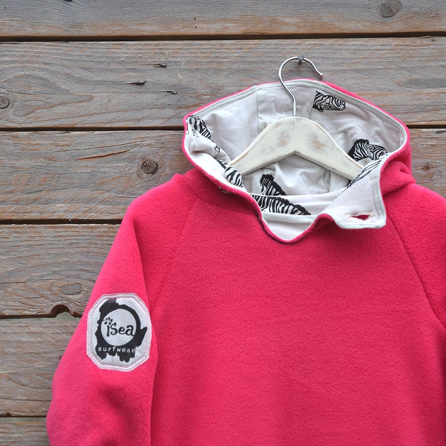 Close up Age 10 Reversible hoody in pink/natural