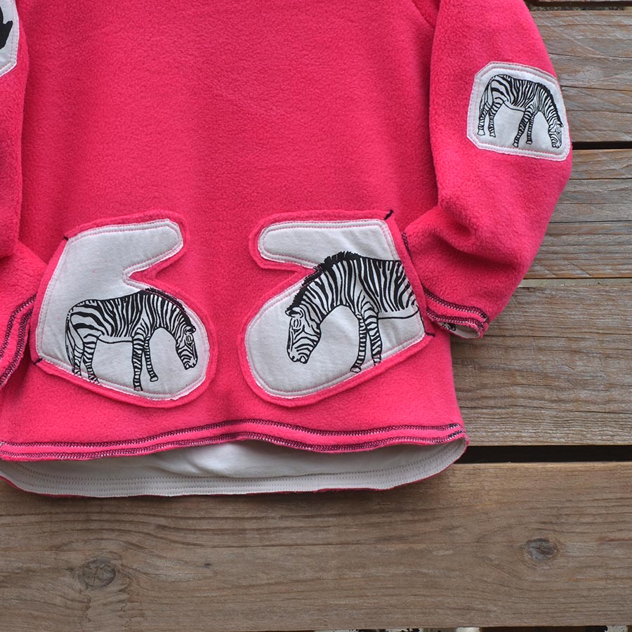 Close up Age 10 Reversible hoody in pink/natural