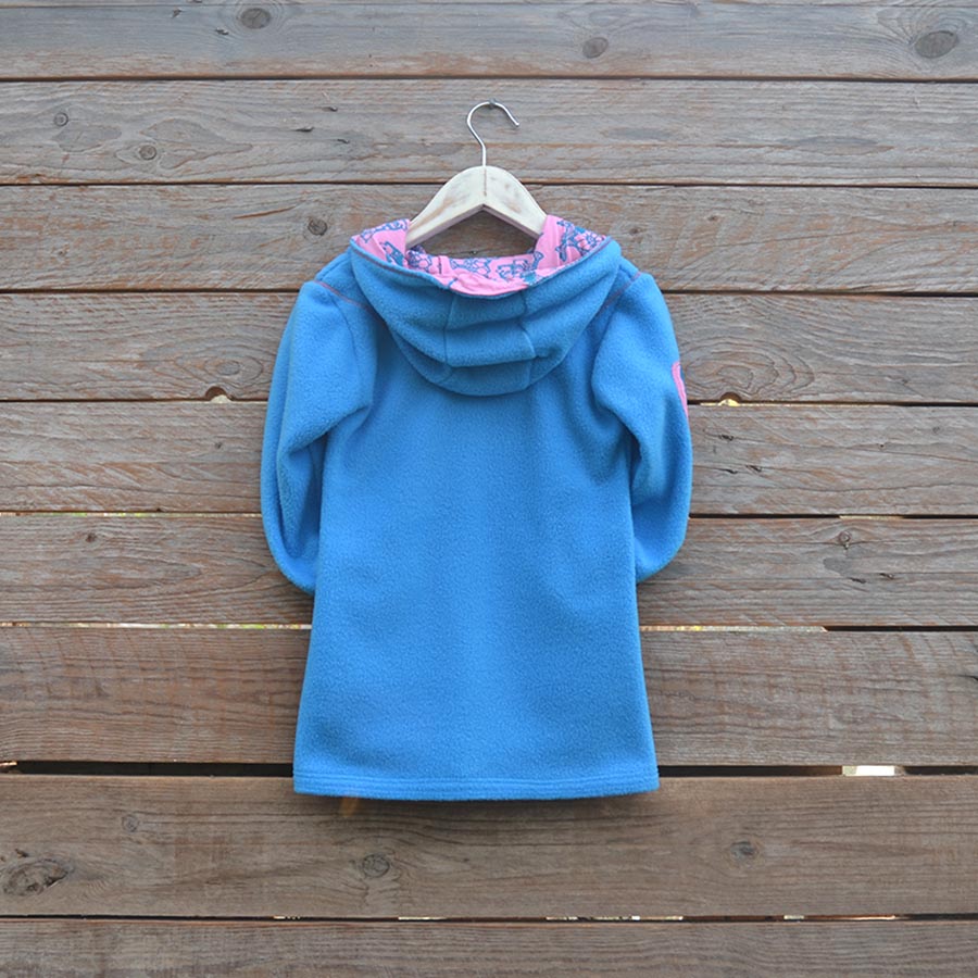 Back Hoody dress age 3 turquoise