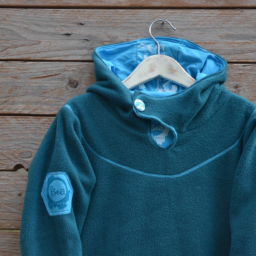 Close up Hoody dress age 9 teal