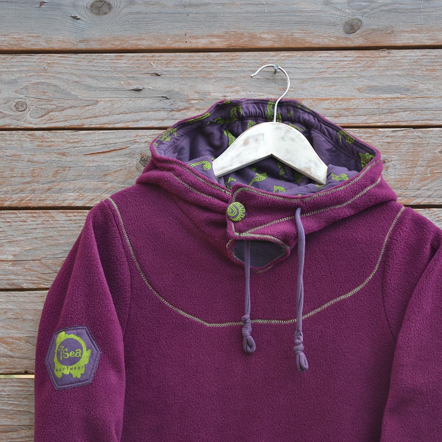 Close up Hoody dress in plum/plum - size 8
