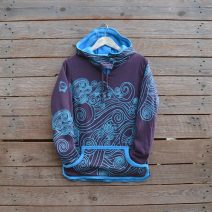 Women's reversible hoody in turquoise/plum - size 8