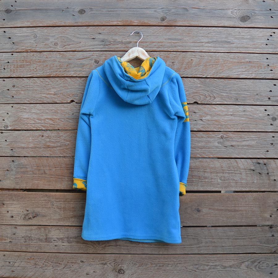 Back Hoody dress age 7 turquoise