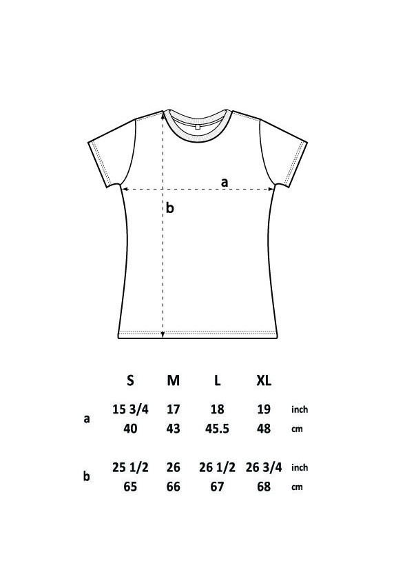 Women's T-shirt size chart