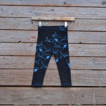 Kid's leggings in black/turquoise