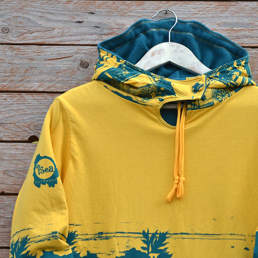 Jersey close up Women's reversible in teal/amber