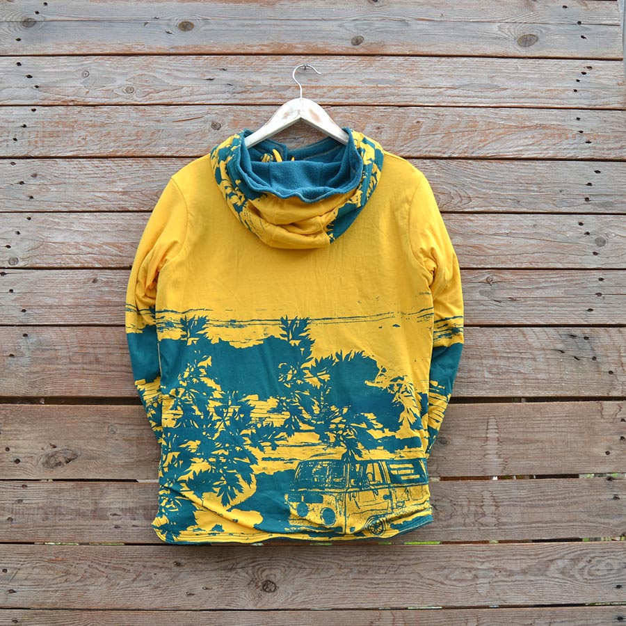 Jersey back Women's reversible in teal/amber