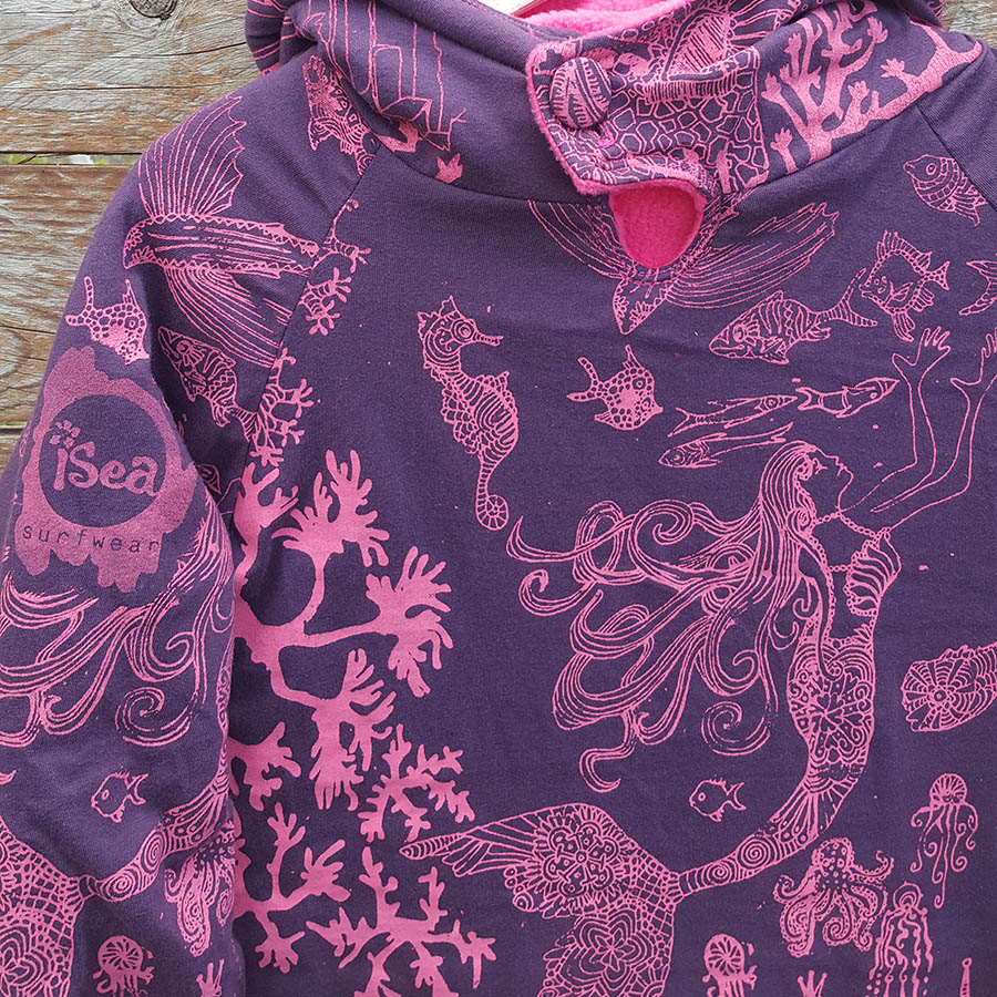 Kid's reversible hoody in pink/plum Kid's reversible hoody in pink/plum