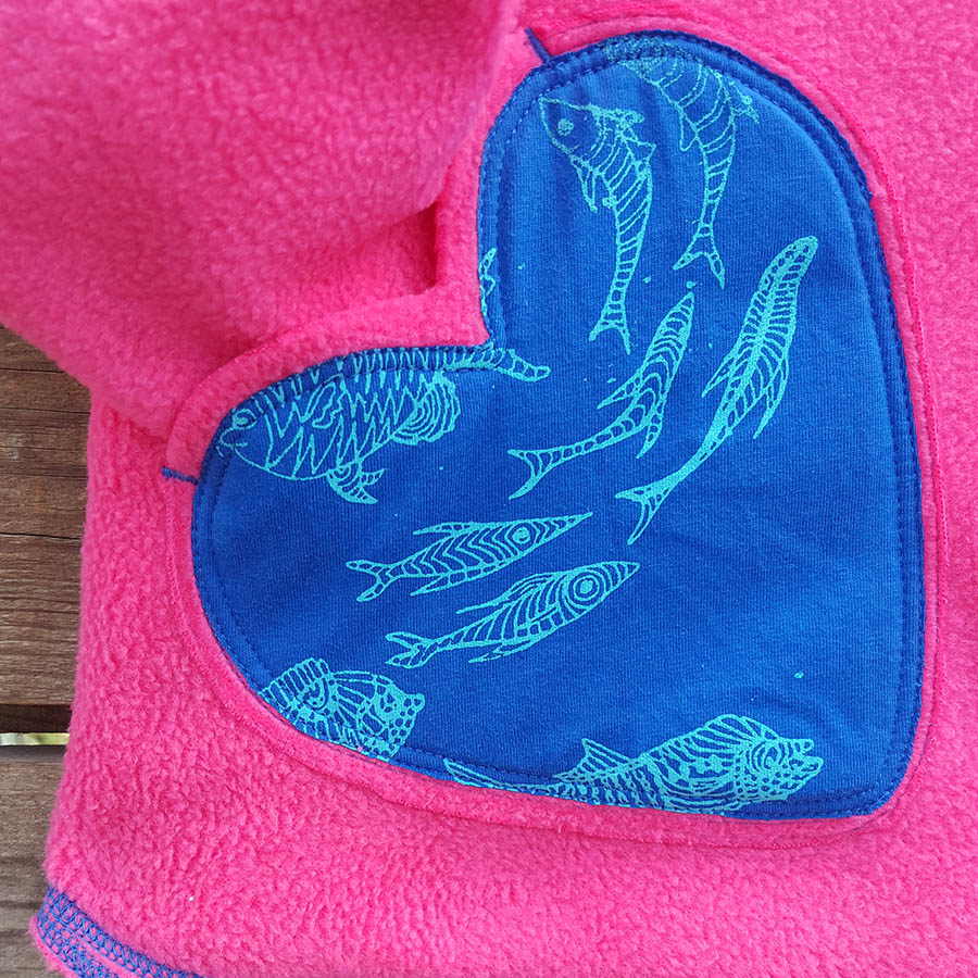 Kid's reversible hoody in sugar pink/royal - pocket Kid's reversible hoody in sugar pink/royal - pocket