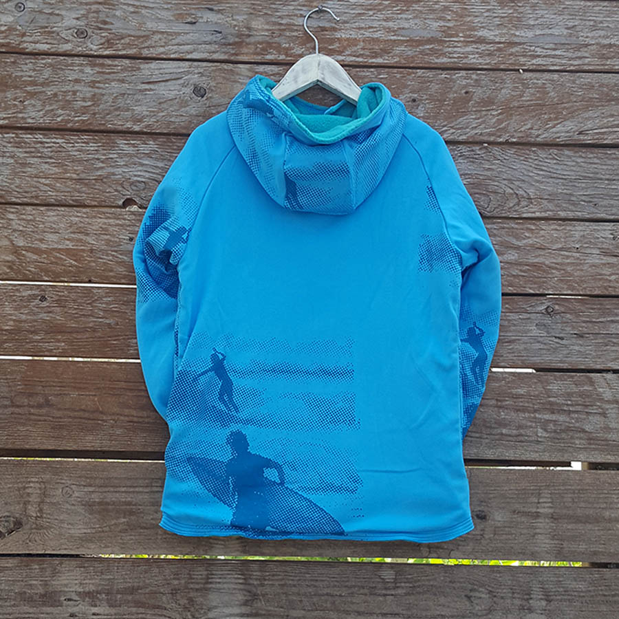 Kid's reversible hoody in jade/turquoise Kid's reversible hoody in jade/turquoise