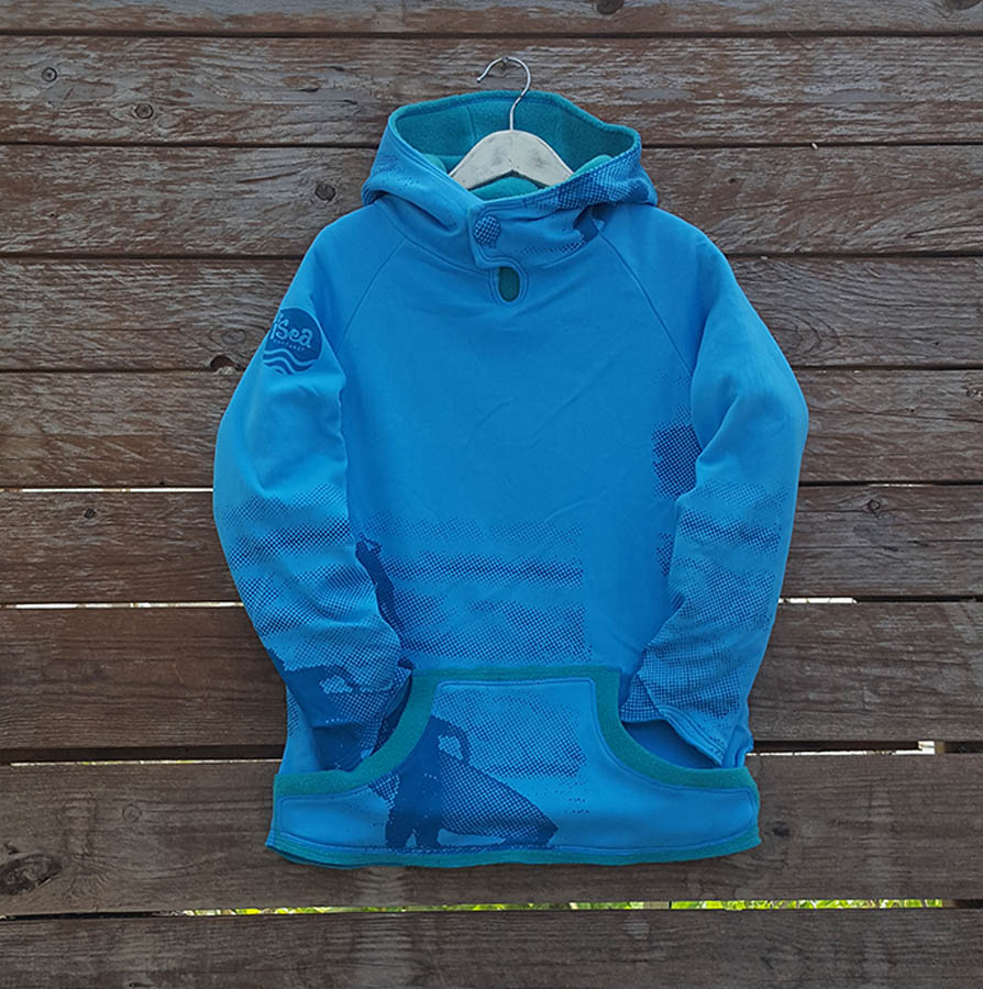 Kid's reversible hoody in jade/turquoise Kid's reversible hoody in jade/turquoise