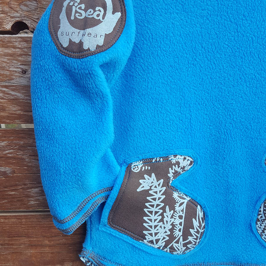 Kid's reversible hoody in turquoise/mocha Kid's reversible hoody in turquoise/mocha